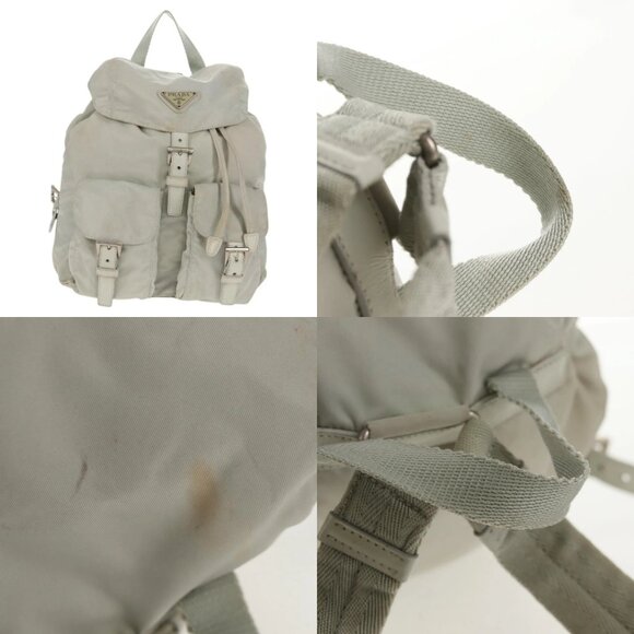 PRADA Backpack Nylon Gray Auth sw1586 - Picture 13 of 15